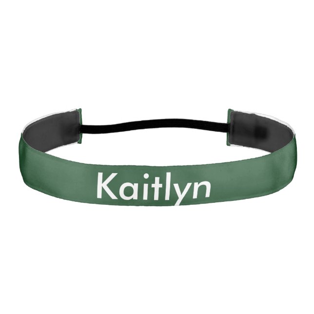Personalized Pod Green Athletic Headband (Front)