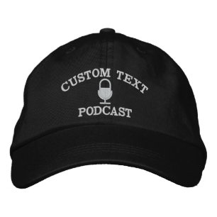 Personalized Podcast Name Modern Embroidered Baseball Cap