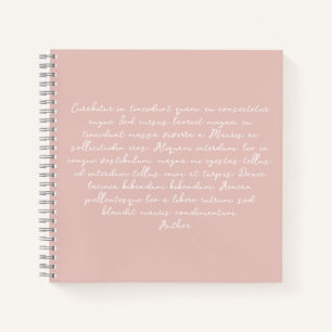 Personalized poem, song lyric, quote notebook
