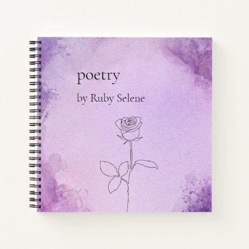 Personalized poetry notebook