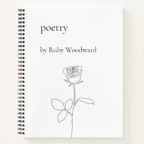 Personalized poetry notebook