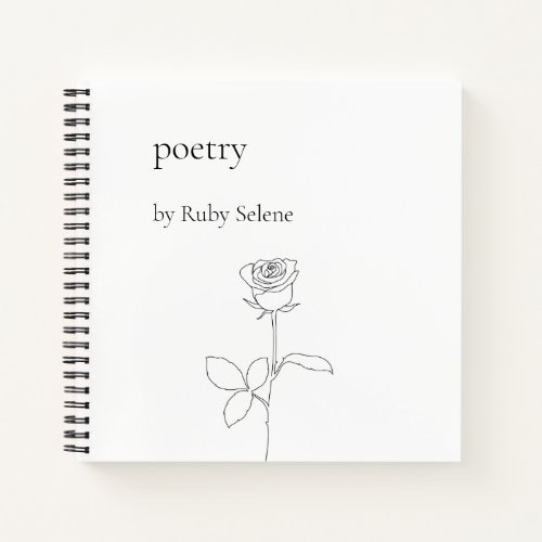 Personalized poetry notebook