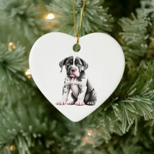 Personalized Pointer Puppy Ceramic Ornament