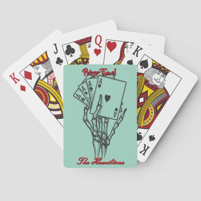Personalized Poker Cards Skeleton Hand (Back)