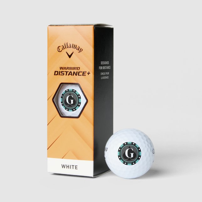 Personalized poker chip Callaway golf ball gift (Packaging)