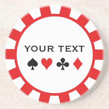 Personalized Poker Chip Coasters by pmcustomgifts at Zazzle
