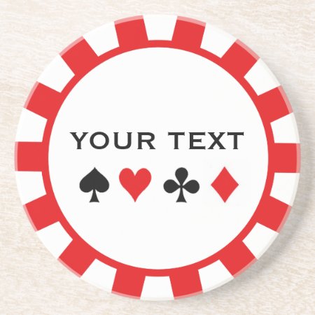 Personalized Poker Chip Coasters