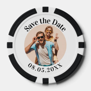 Personalized Poker Chip Save The Dates at Zazzle