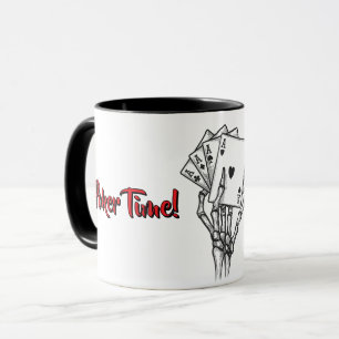 Personalized Poker Mug Skeleton Hand