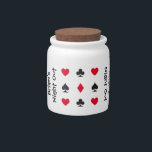Personalized Poker Night Money Jar<br><div class="desc">Money jar for poker nights to customize with his name.</div>