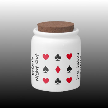 Personalized Poker Night Money Jar by pinkladybugs at Zazzle