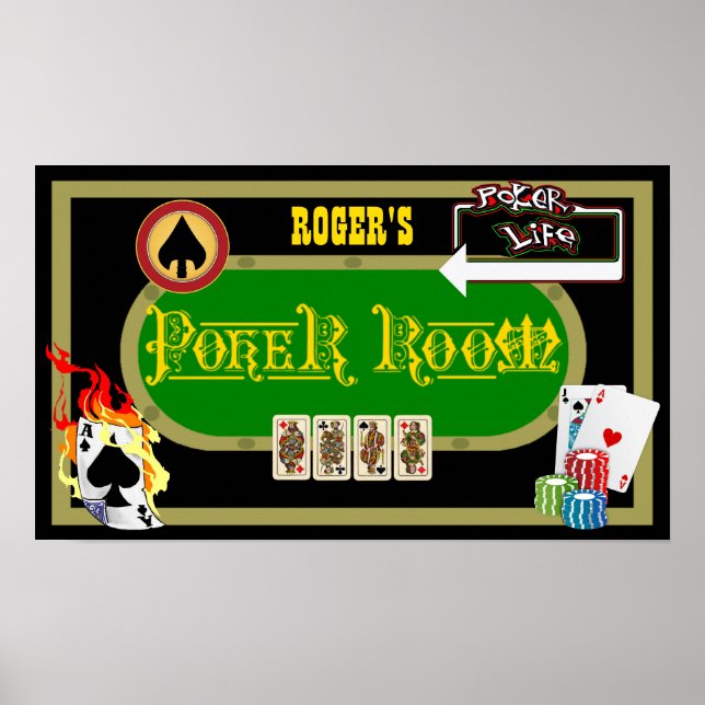 Personalized Poker Room Decor (Front)