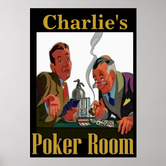 Personalized Poker Room Sign (Front)
