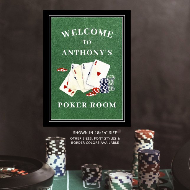 Personalized Poker Room Welcome Sign (Creator Uploaded)