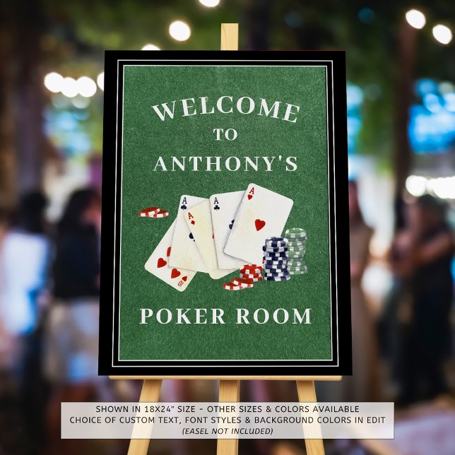 Personalized Poker Room Welcome Sign (Creator Uploaded)
