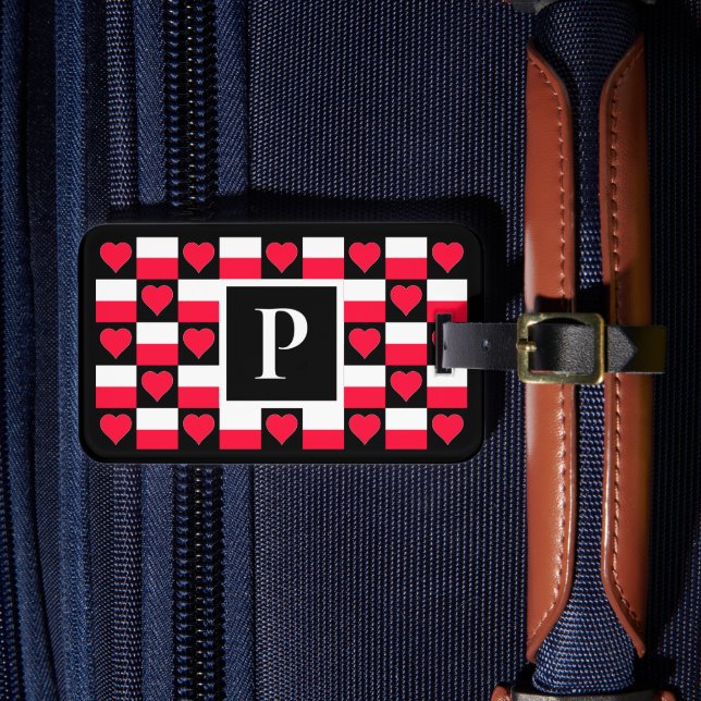Personalized Poland Flag Polish Custom Letter Luggage Tag (Front Insitu 4)