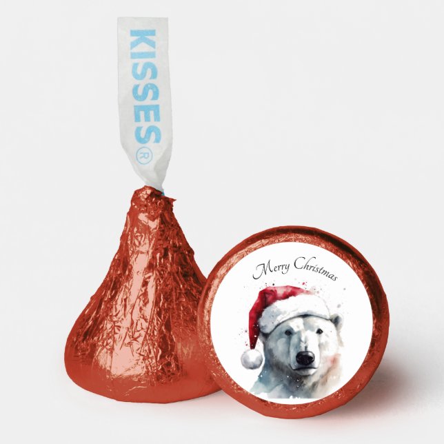 Personalized Polar Bear Christmas Favors (Front)