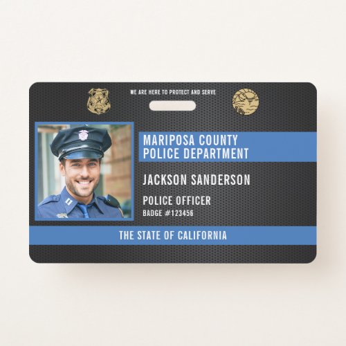 Personalized Police Law Enforcement Employee ID Badge