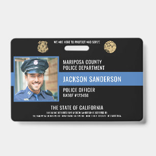 Personalized Police Law Enforcement Employee ID Badge