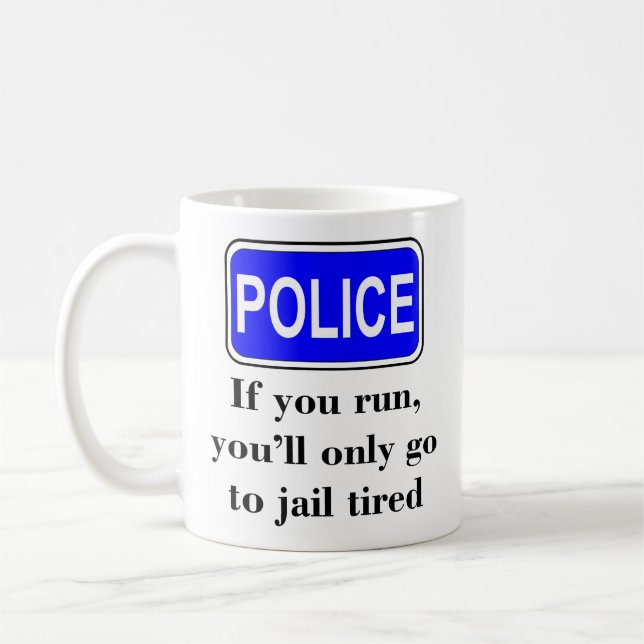 Personalized Police Law Enforcement Gift Coffee Mug (Left)