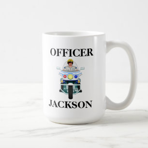 Personalized Police Motorcycle Officer Coffee Mug