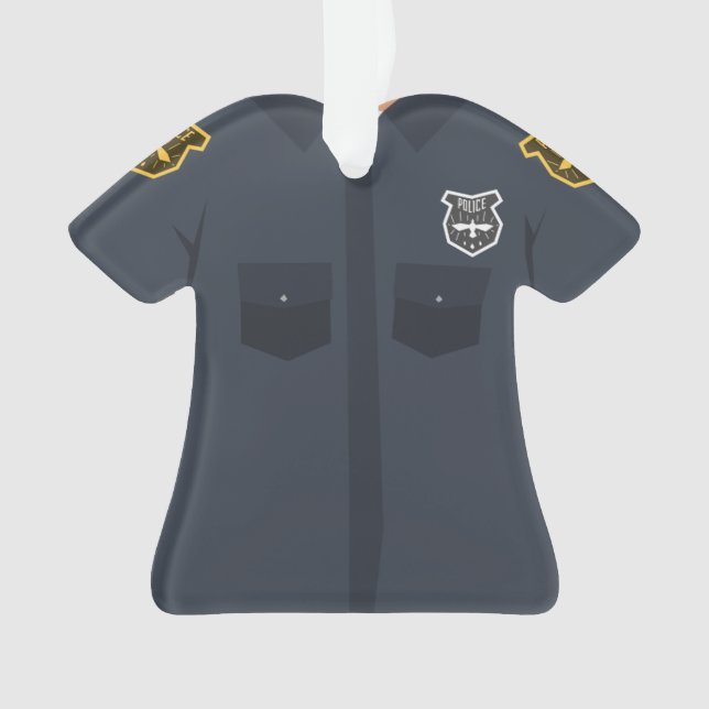 Personalized Police Officer Christmas Ornament (Front)