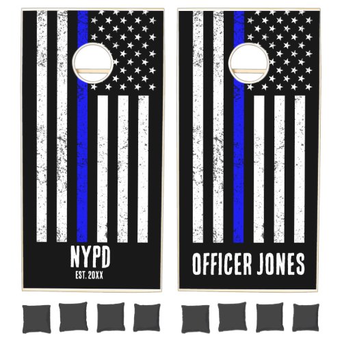 Personalized Police Officer Cornhole Outdoor Set