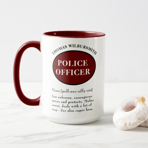 Personalized Police Officer Definition Mug