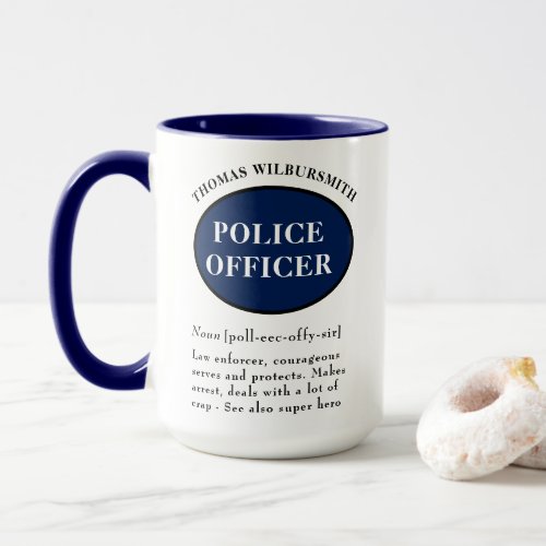 Personalized Police Officer Definition Mug