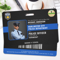 Personalized Police Officer ID Law Enforcement