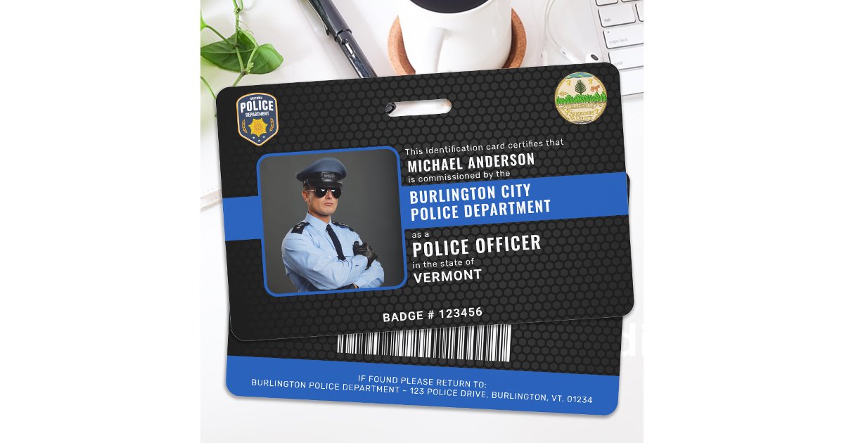 Personalized Police Officer ID Law Enforcement Badge | Zazzle