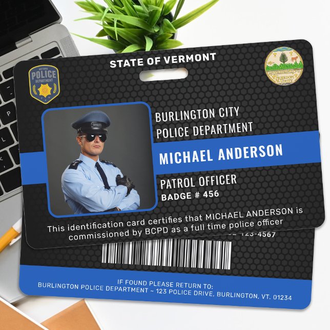 Personalized Police Officer Law Enforcement ID Badge (Creator Uploaded)