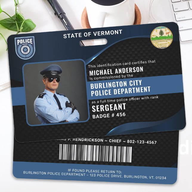 Personalized Police Officer Law Enforcement ID  Badge (Creator Uploaded)