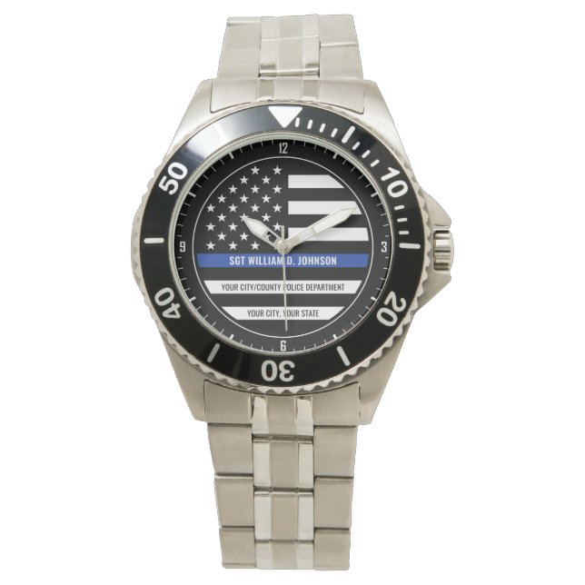 Personalized Police Officer NAME Sheriff's Deputy Watch (Front)