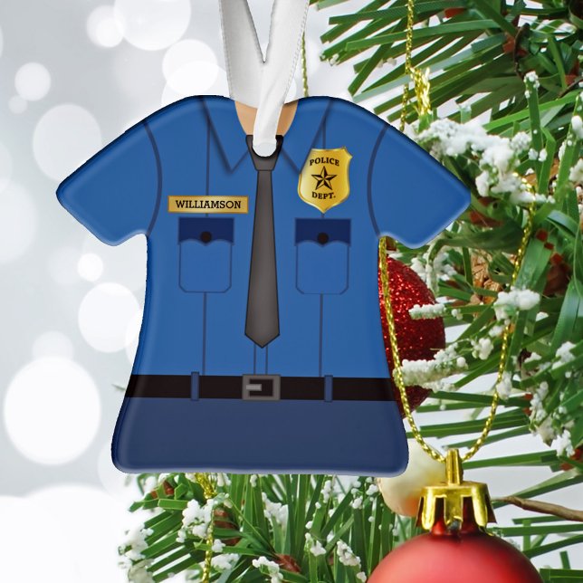 Personalized Police Officer Ornament (Creator Uploaded)