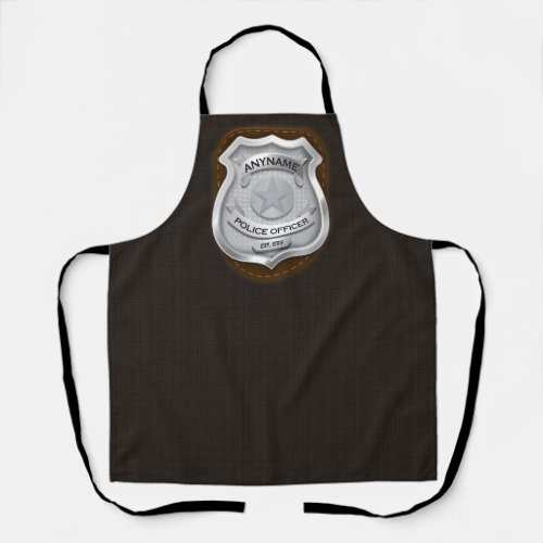 Personalized Police Officer Sheriff Cop NAME Badge Apron