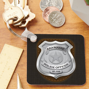 Deputy Sheriff Badge Keychains - No Minimum Quantity