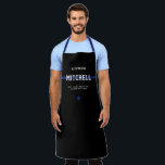 Personalized Police Officer Thin Blue Line Apron<br><div class="desc">Personalized Thin Blue Line Police Officer Gifts</div>