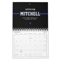 Personalized Police Officer Thin Blue Line