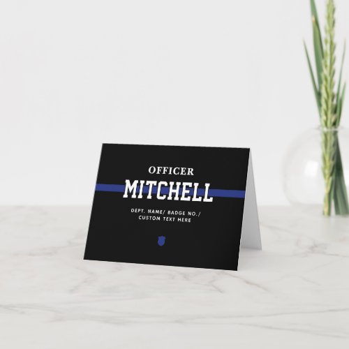 Personalized Police Officer Thin Blue Line
