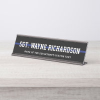 Personalized Police Officer Thin Blue Line