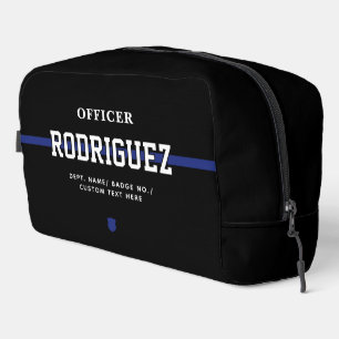 Personalized Police Officer Thin Blue Line Dopp Kit