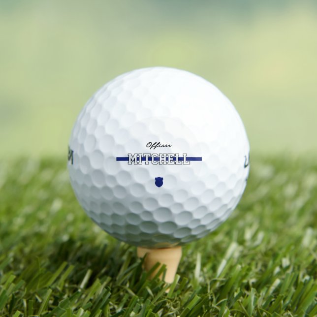 Personalized Police Officer Thin Blue Line Golf Balls (Insitu Tee)