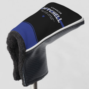 Personalized Police Officer Thin Blue Line Golf Head Cover