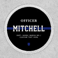 Personalized Police Officer Thin Blue Line