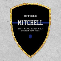 Personalized Police Officer Thin Blue Line