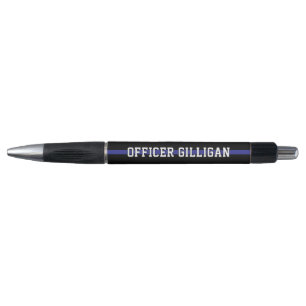 Personalized Police Officer Thin Blue Line Pen