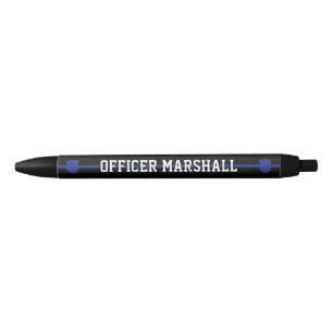 Personalized Police Officer Thin Blue Line Pen