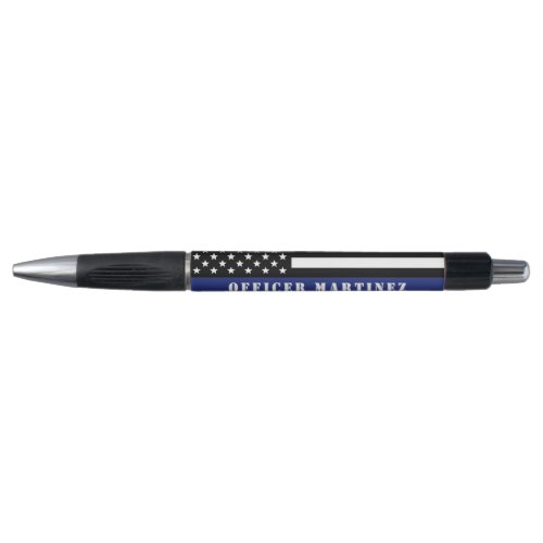 Personalized Police Officer Thin Blue Line Police Pen