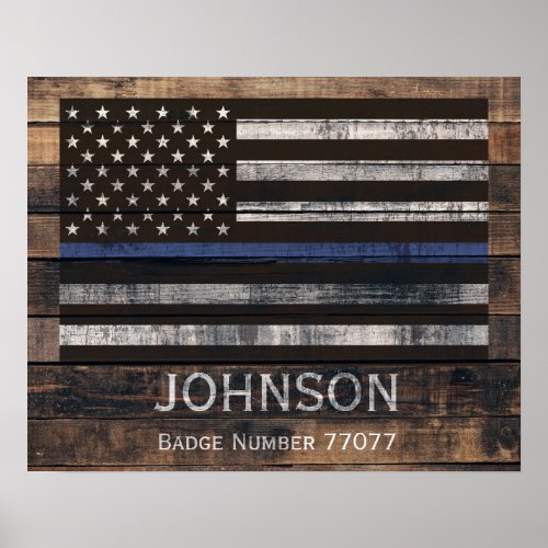 Personalized Police Poster